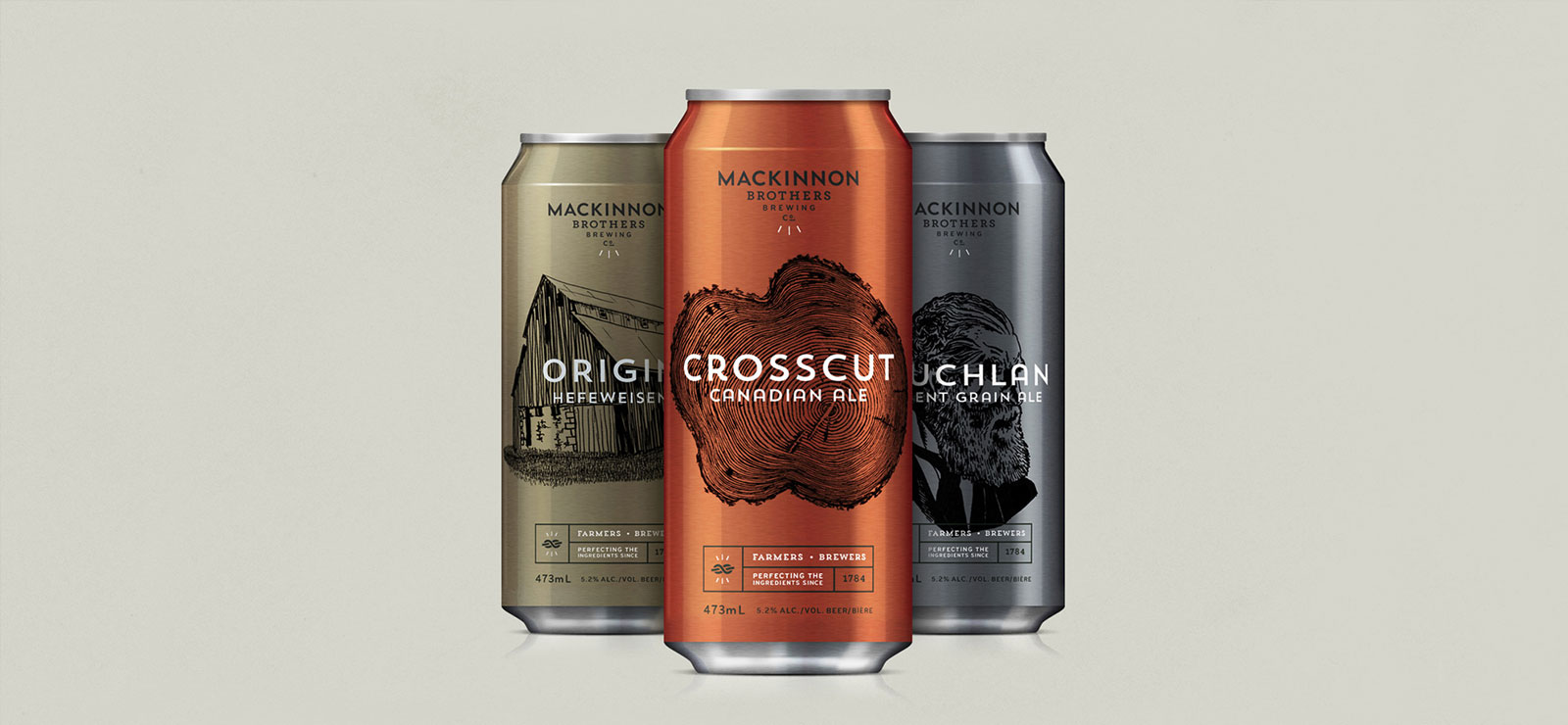 MacKinnon Cans, beverage branding, packaging design, graphic design, RedRhino
