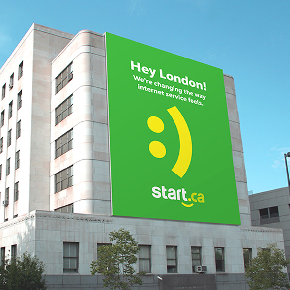 Start.ca Billboard, consumer telecom marketing, telecommunications advertising,