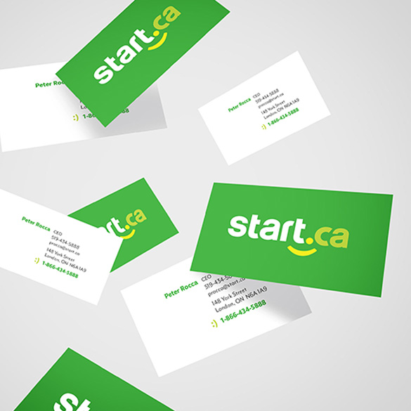 Start.ca Business Cards, telecom marketing, consumer telecom advertising