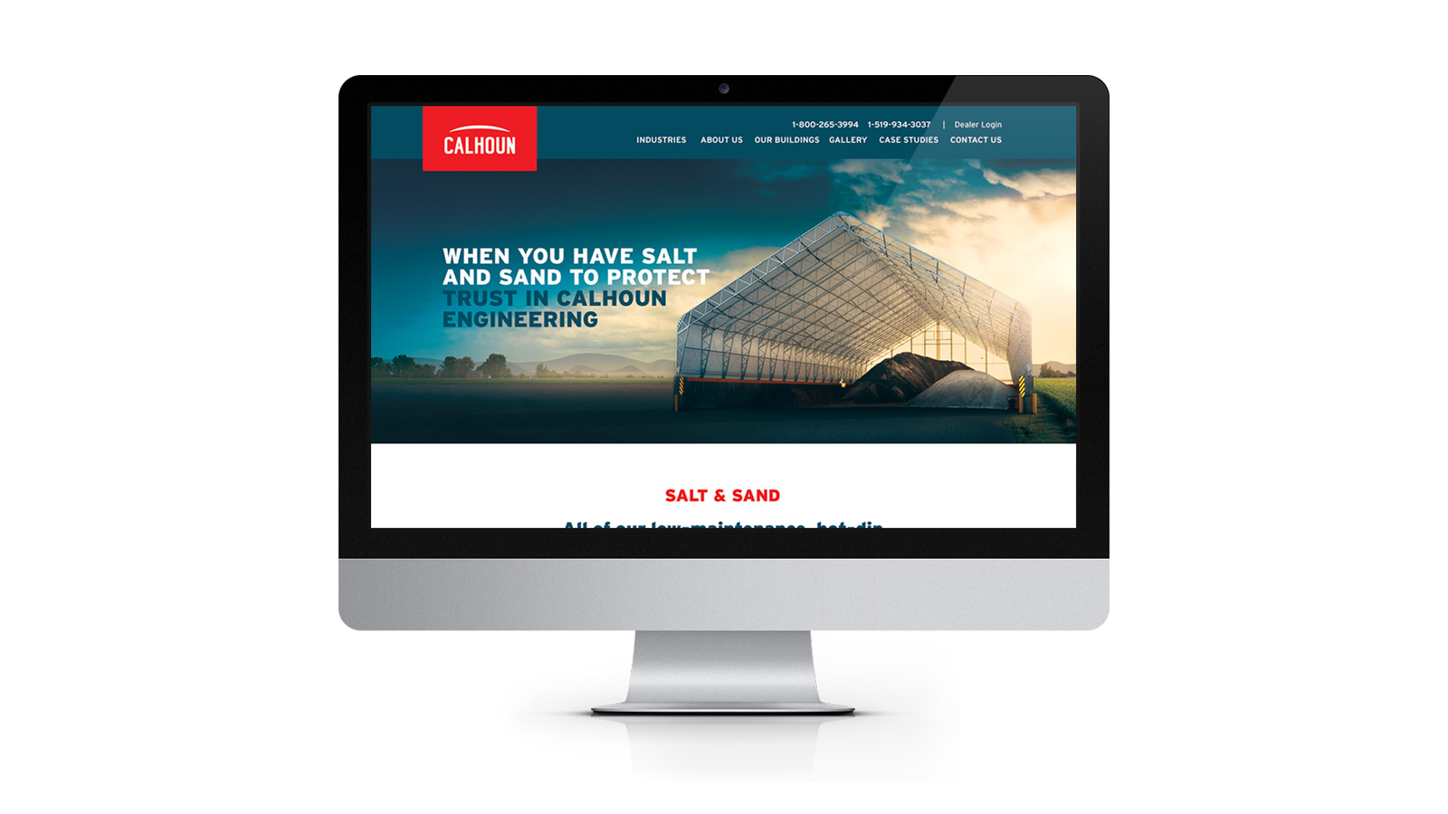 Calhoun's website, web design, web development, b2b marketing, b2b advertising